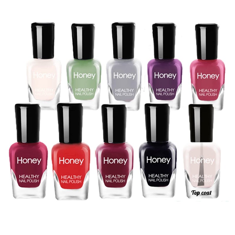 Tophany Non Toxic, Easy Peel Off Fast Dry Nail Polish Set for Pack, Eco Friendly and Organic Water Based Nail Polish for Women and Teens(10 Bottles) - Image 1
